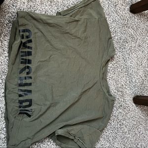 Gymshark word block crop tee